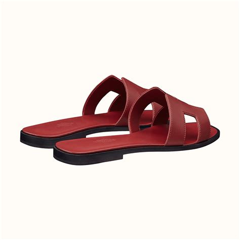 hermes oran sandals red